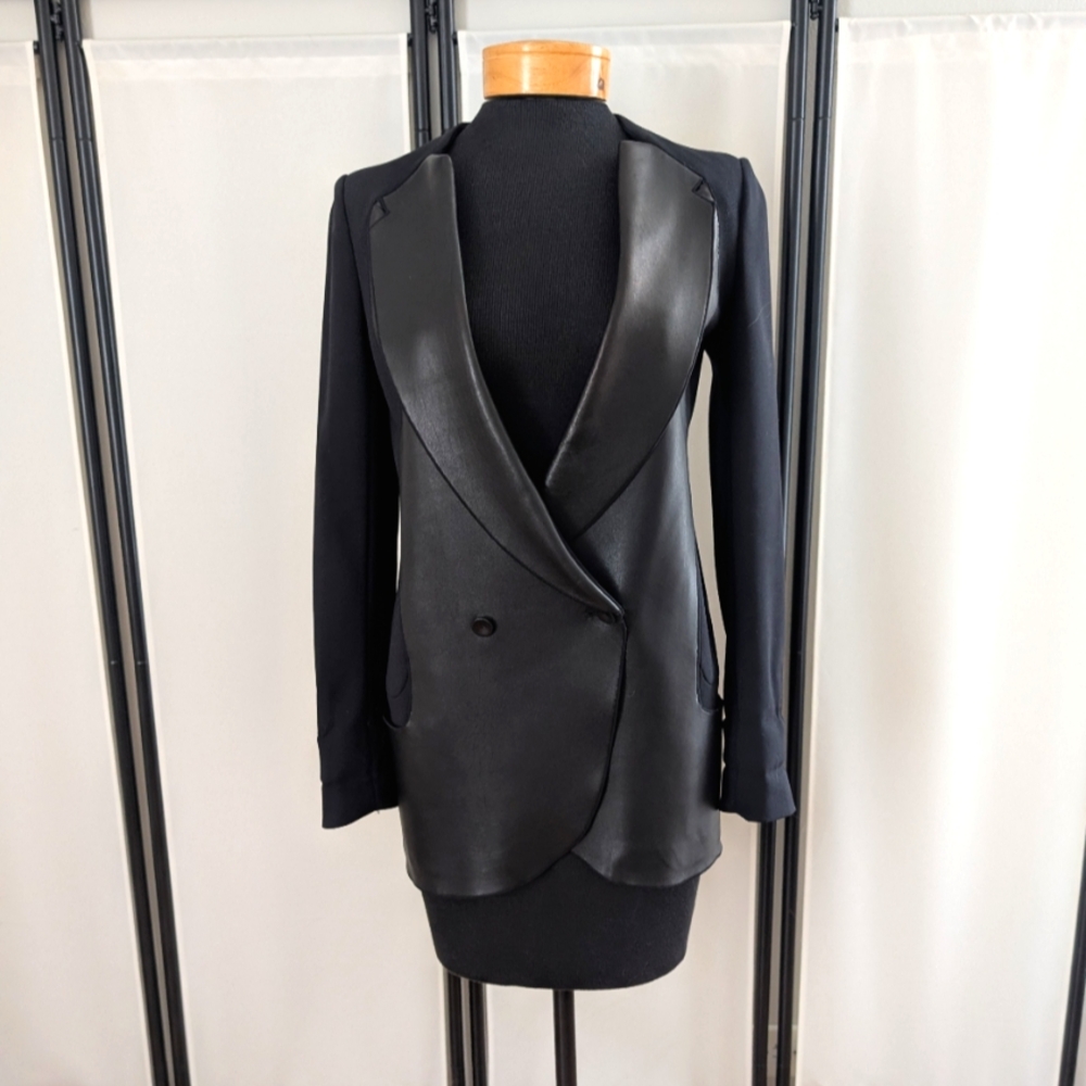 Designer Brand O2nd Combination Leather Jacket , XS/0 - Picture 6 of 7
